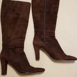 Dark Brown Suede Boots